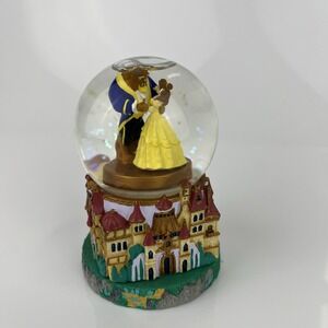 Disney's Beauty And The Beast Mini Spinning Snow Globe Disney Store Exclusive